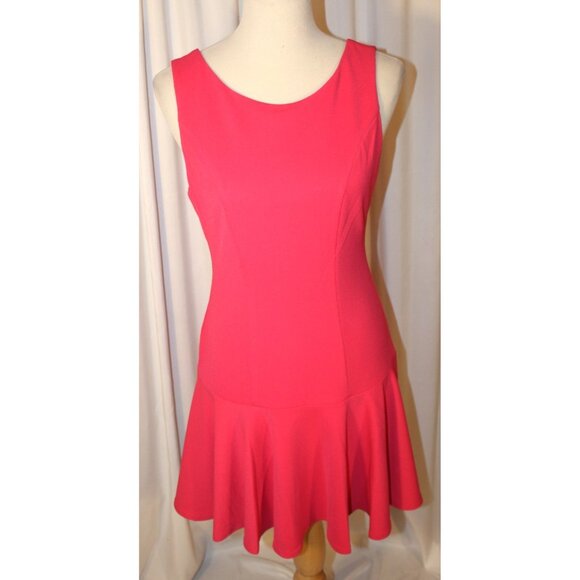 NEW Rhyme Los Angeles Size Small Fuchsia Pink Drop Waist Fit & Flare Dress - Picture 2 of 4